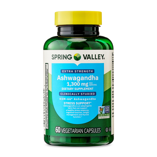 Spring Valley Extra Strength Ashwagandha Dietary Supplement 1300 mg