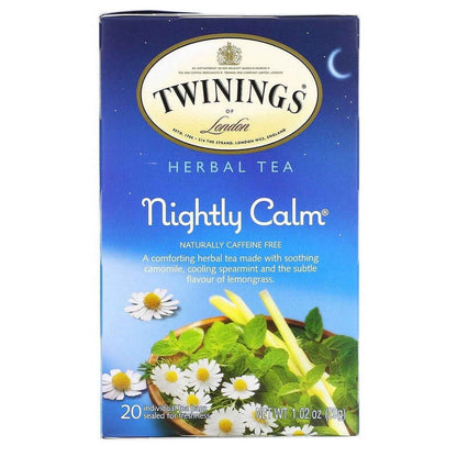 Twinings Nightly Calm Herbal Tea – Caffeine-Free, 20 Tea Bags