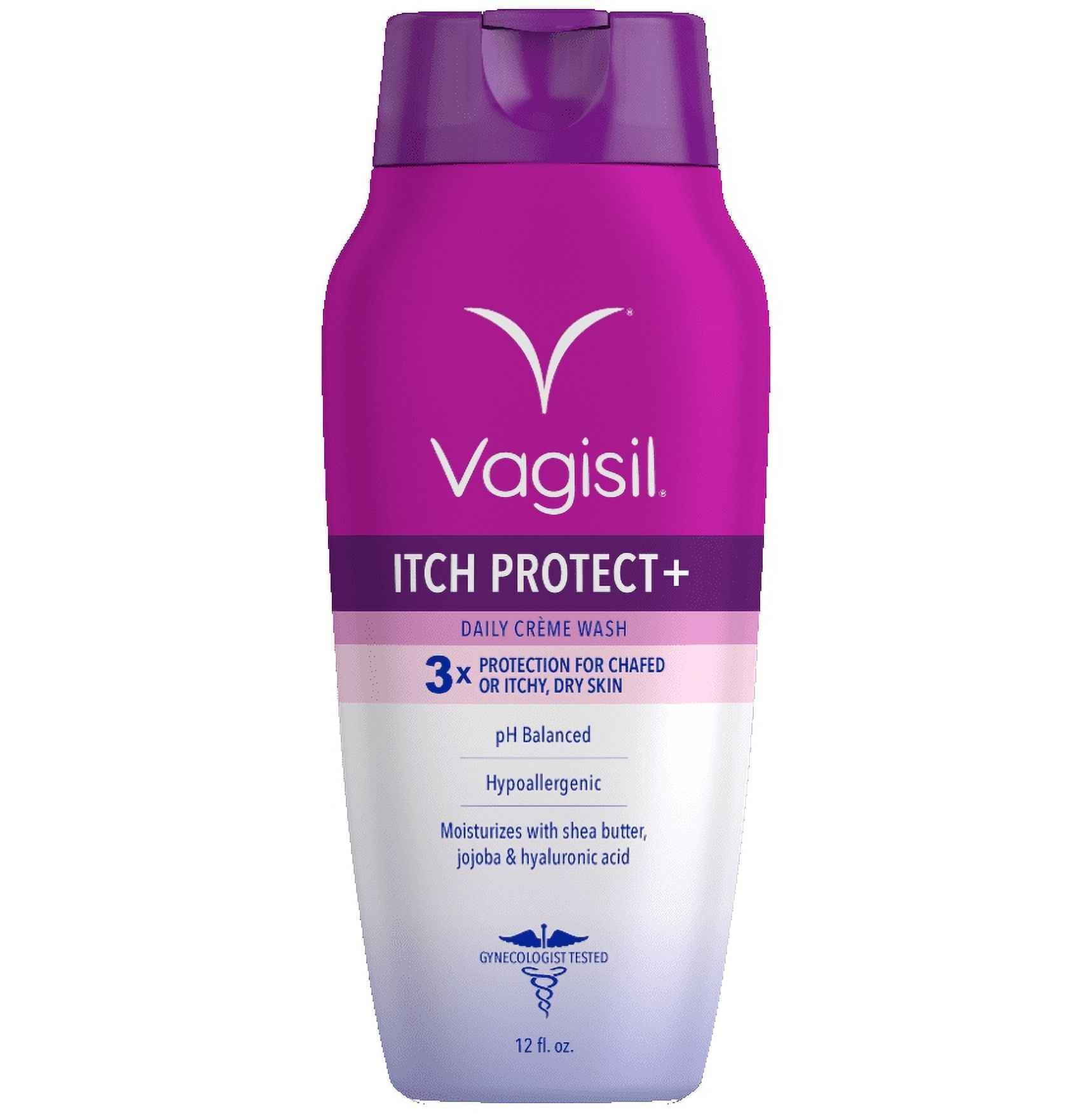 Vagisil Itch Protect+ Intimate Feminine Wash – 12 oz, Soothing Vaginal Cleanser for Itch Relief