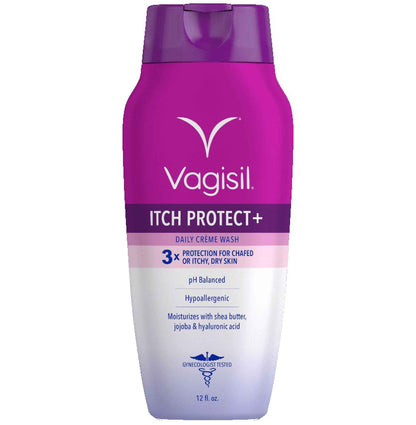 Vagisil Itch Protect+ Intimate Feminine Wash – 12 oz, Soothing Vaginal Cleanser for Itch Relief