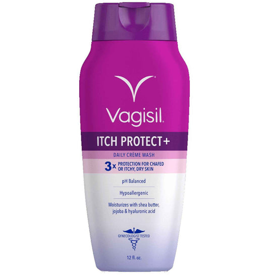 Vagisil Itch Protect+ Intimate Feminine Wash – 12 oz, Soothing Vaginal Cleanser for Itch Relief