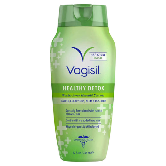 Vagisil Healthy Detox Daily Intimate Feminine Wash – 12 oz, Gentle Vaginal Cleanser