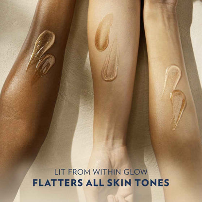 Vaseline Glazed & Glisten Shimmering Body Gel Oil, Sunlit Glow – Vanilla & Cocoa Butter, 6.8 oz