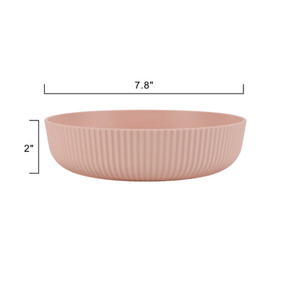 Pink Eco-Friendly Recycled Plastic Dinner Bowl – 43-Ounce – Durable & Reusable for Indoor & Outdoor Dining
