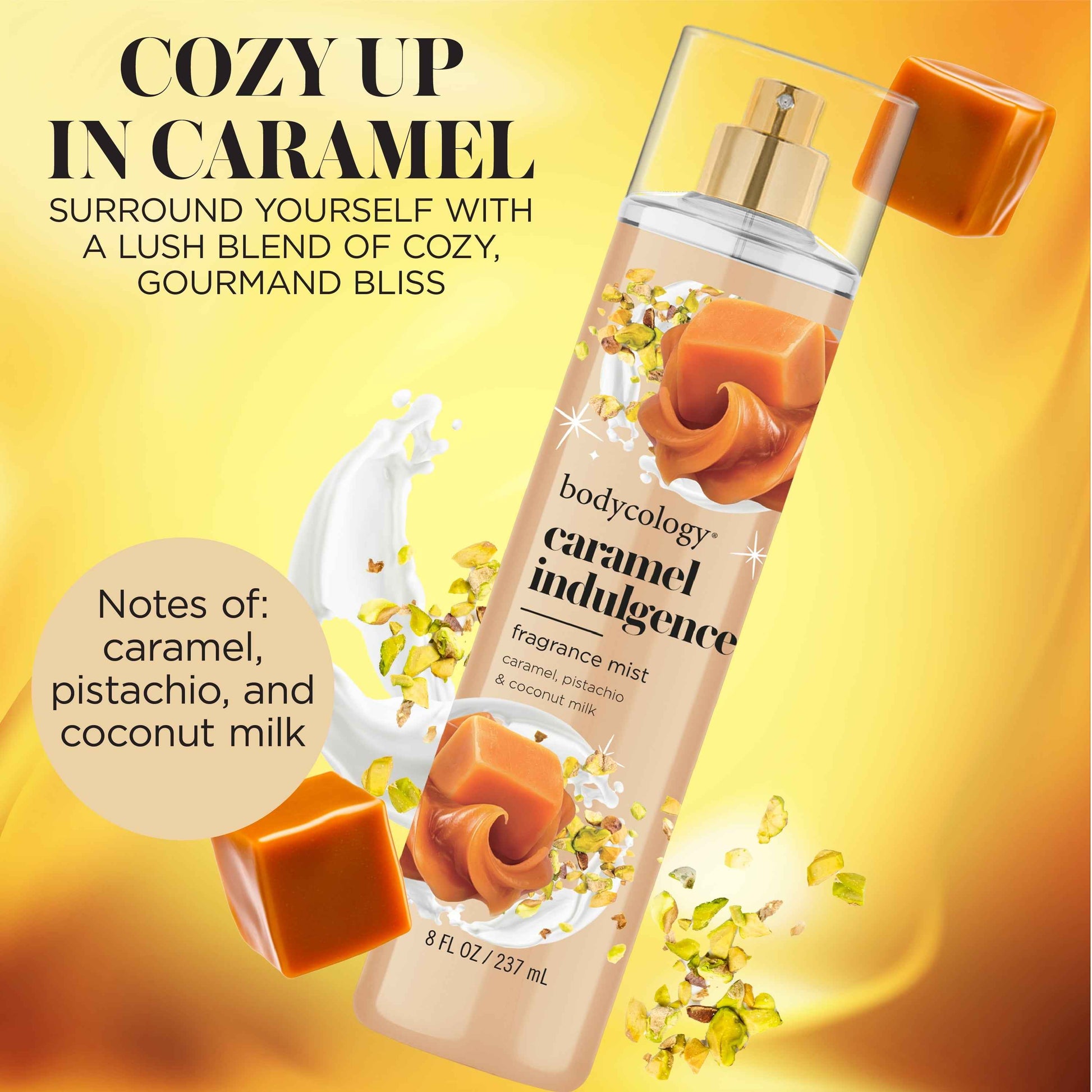 Bodycology Fragrance Body Mist Caramel Indulgence, 8 fl oz