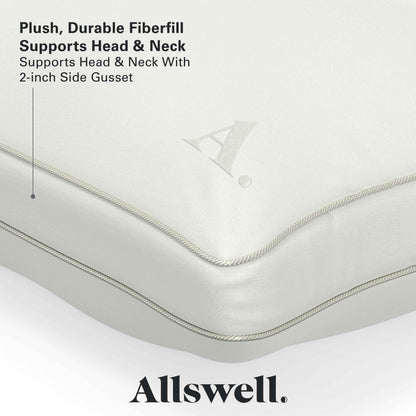 Allswell Down Alternative Bed Pillow - Standard/Queen, Firm, All Positions (1-Pack)