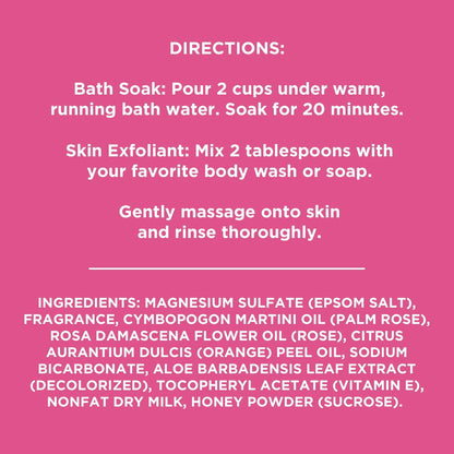 Equate Epsom Salt Bath Soak with Rose Oil & Milk Protein, 3 lb – Soft Skin & Relaxation