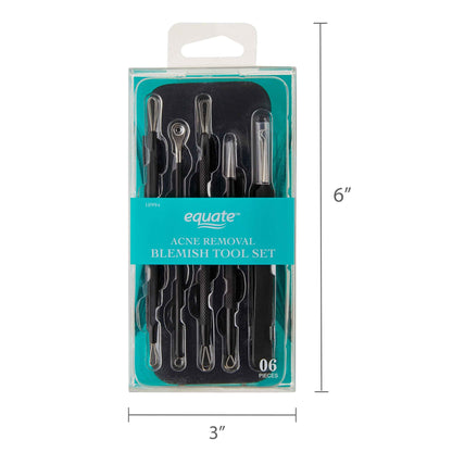 Equate Metal Acne-Removal Blemish Tool Set, 5 Pieces – Stainless Steel Blackhead Extractor Kit