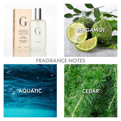 Geàu Men's Eau De Toilette Spray – Fresh Aquatic Scent, 3.4 fl oz