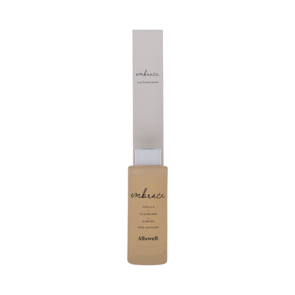 Allswell Embrace Scented Reed Diffuser – Vanilla, Sugarcane & Almond – 3 Fl Oz (90mL) with 8 Synthetic Reeds