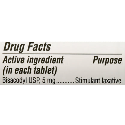 Equate Bisacodyl USP Constipation Relief Gentle Laxative Tablets – 5 mg, 100 Count