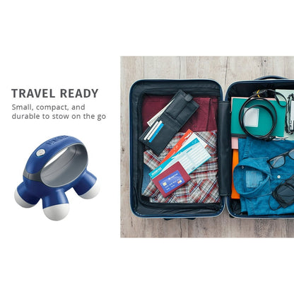 HoMedics Quatro Mini Hand-Held Massager – 4 Vibration Nodes, Battery Operated