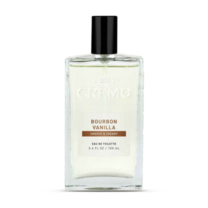 Cremo Cologne for Men, Bourbon Vanilla – Distinctive & Long-Lasting Scent, 3.4 Oz