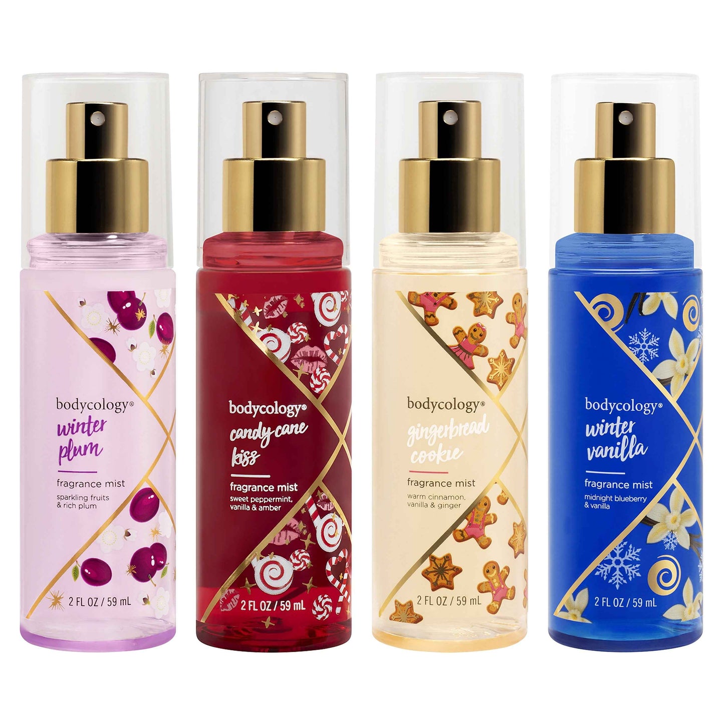 Bodycology Seasonal Faves Body Mist Sampler Set – 4 Piece Fragrance Gift Set