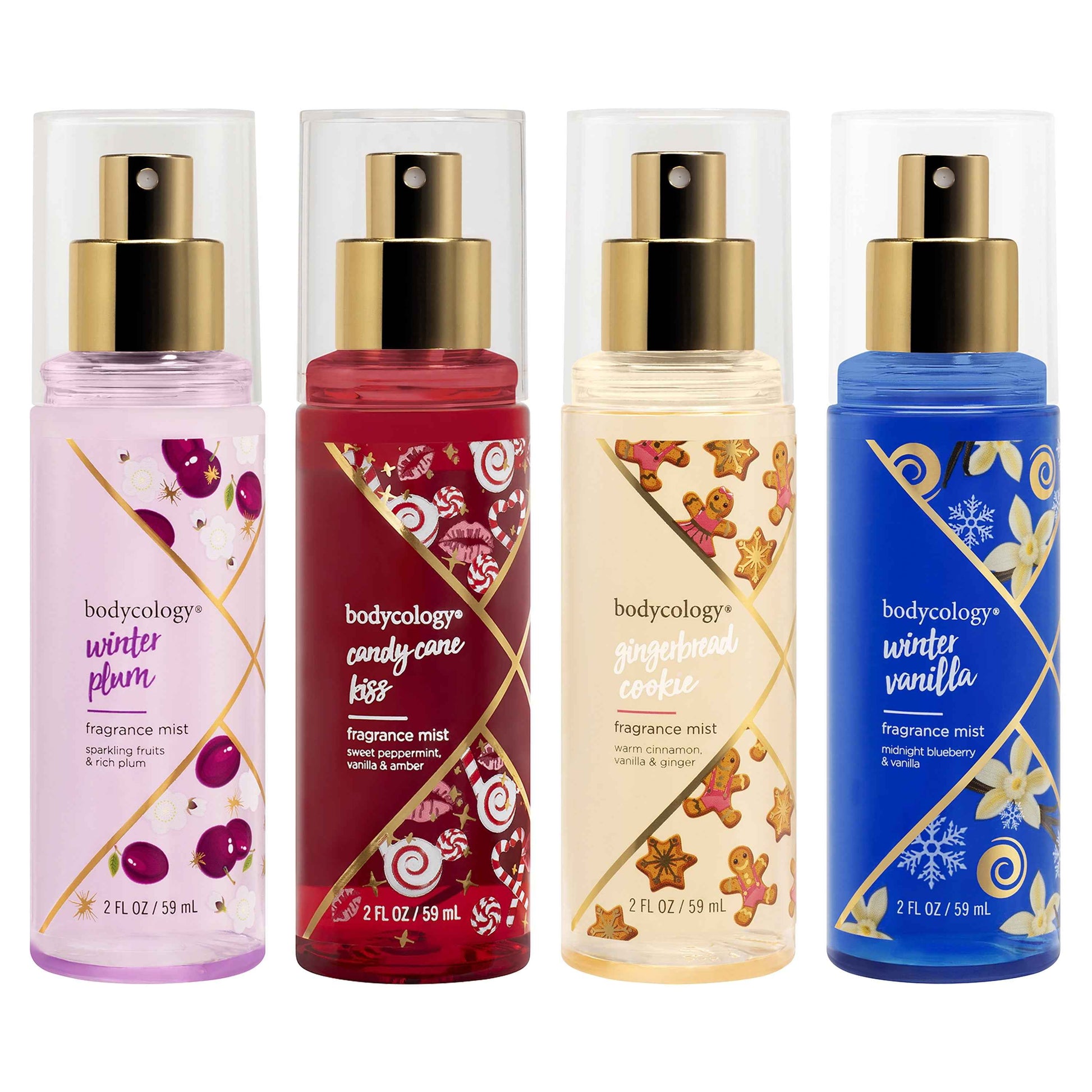 Bodycology Seasonal Faves Body Mist Sampler Set – 4 Piece Fragrance Gift Set