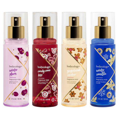 Bodycology Seasonal Faves Body Mist Sampler Set – 4 Piece Fragrance Gift Set