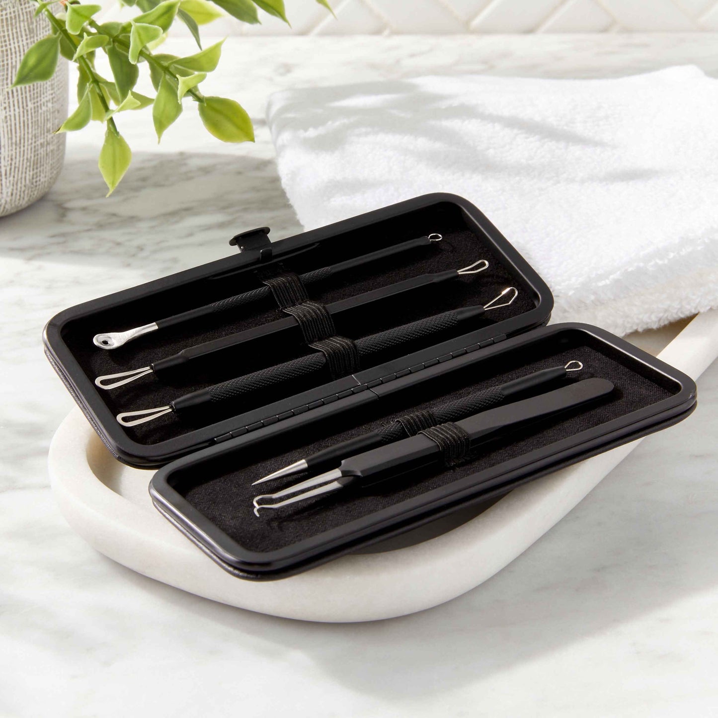 Equate Metal Acne-Removal Blemish Tool Set, 5 Pieces – Stainless Steel Blackhead Extractor Kit