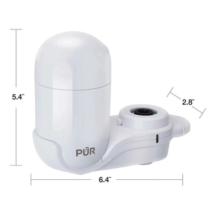 PUR FM3333B Vertical Faucet Mount Water Filtration System – White