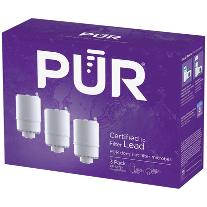 PUR RF33753 Faucet Mount Water Replacement Filter – 3-Pack, 9-Month Supply