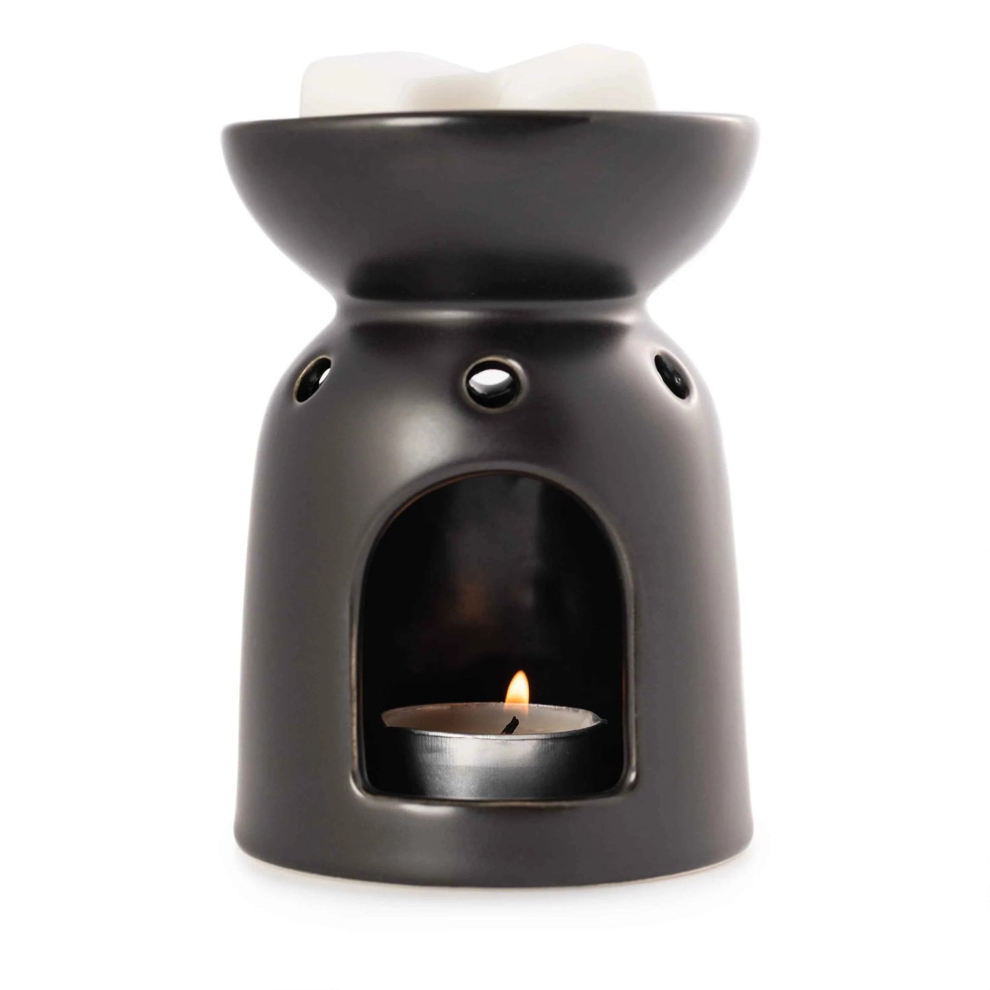 Mainstays Tealight Ceramic Warmer – Black, 1 Pc