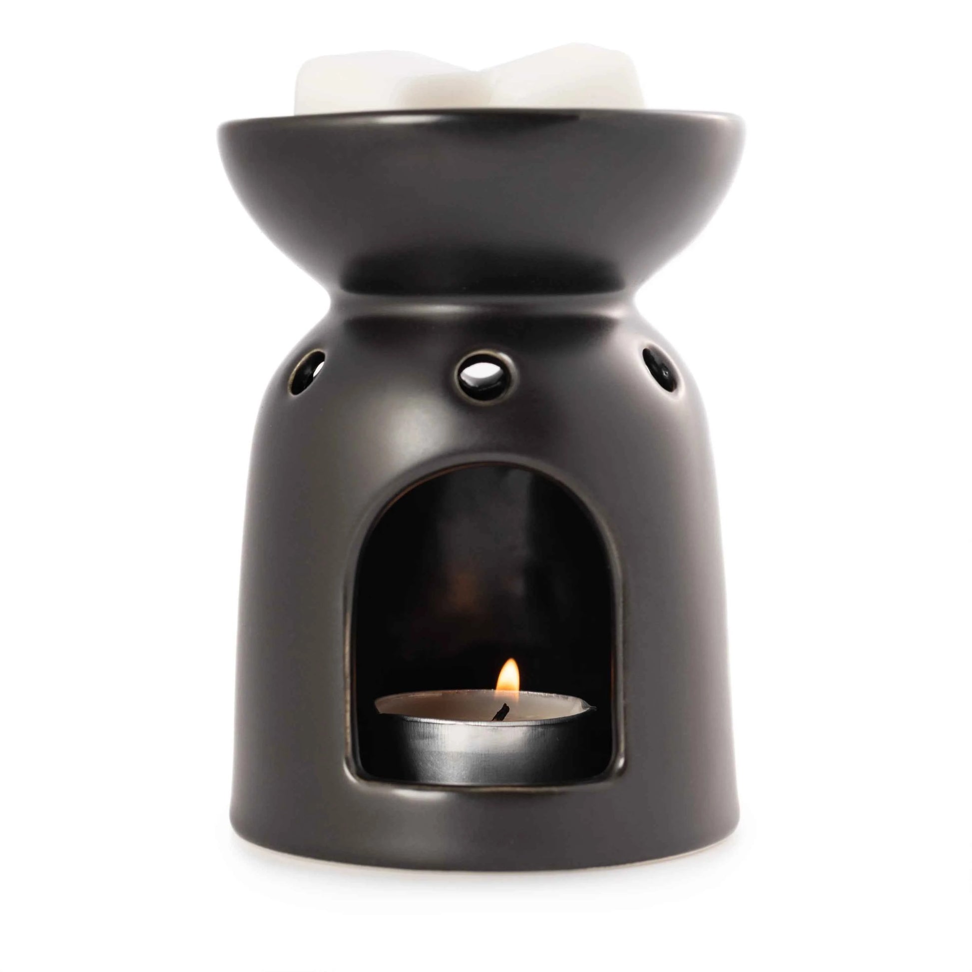 Mainstays Tealight Ceramic Warmer – Black, 1 Pc