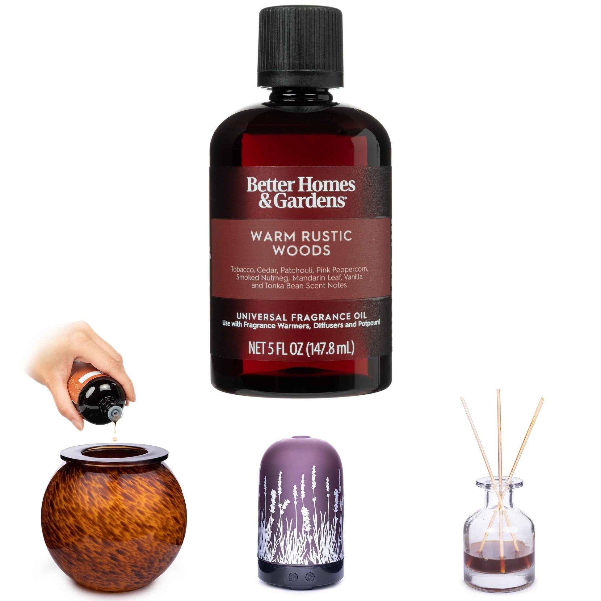 Better Homes & Gardens Universal Fragrance Oil – Warm Rustic Woods, 5 fl oz