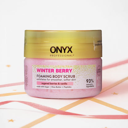 ONYX Professional Foaming Body Scrub with Scrubber – Winter Berry, 12 oz ONYX Professional