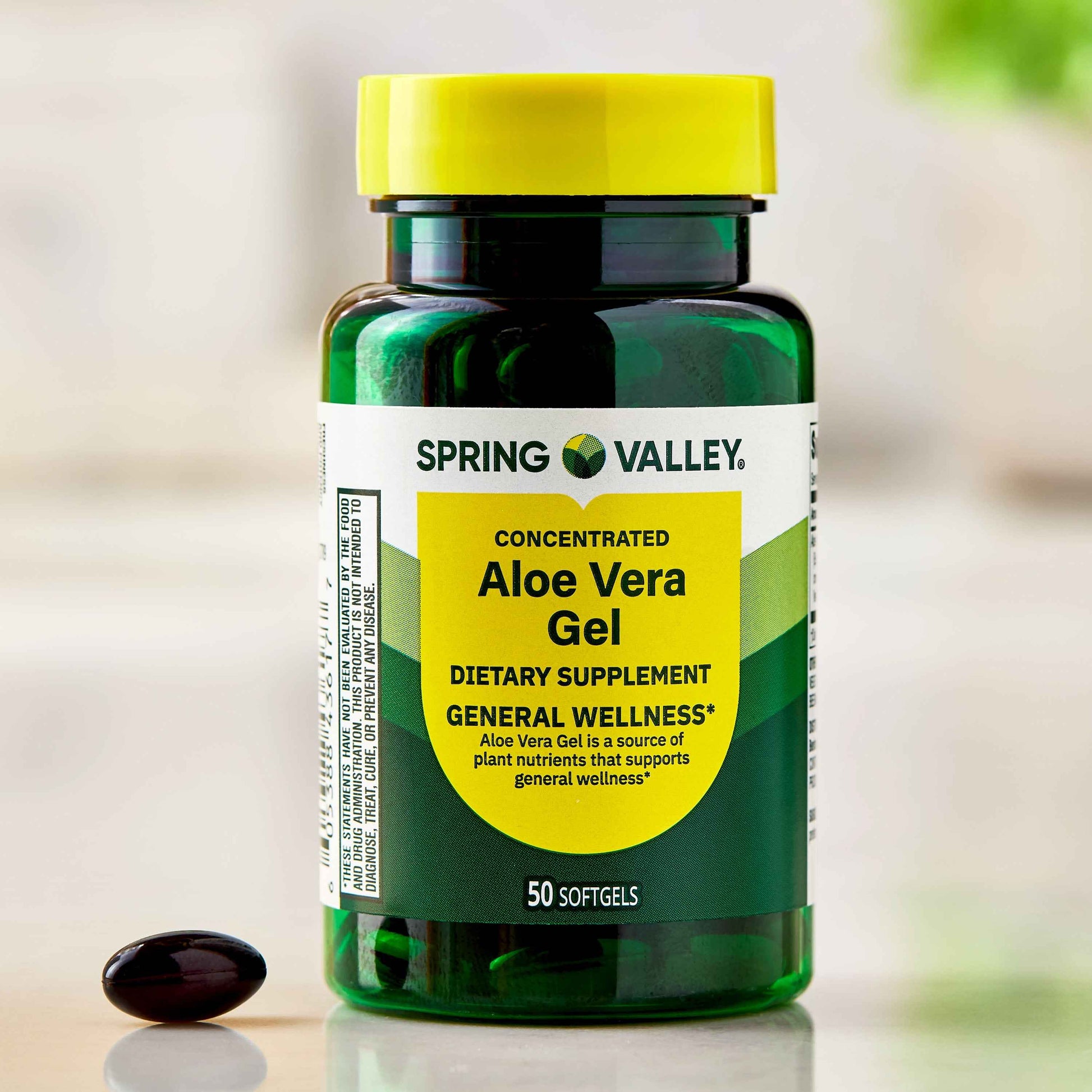 Spring Valley Aloe Vera Gel Dietary Supplement – Digestive & Immune Health, 50 Softgels
