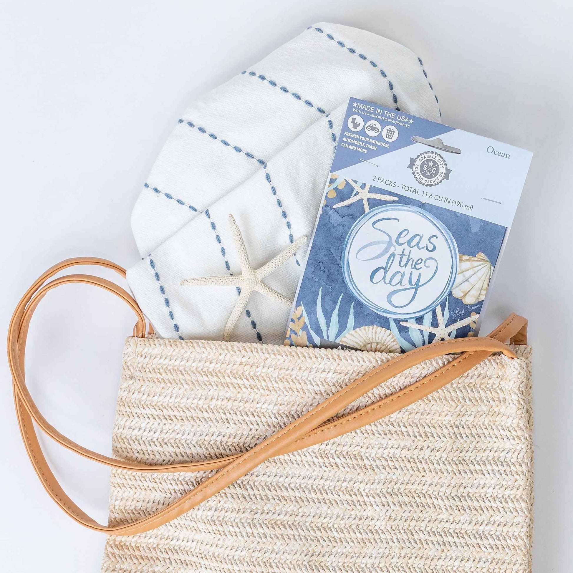 Sparkle City Scented Sachet 2 Pack – Seas the Day, Fresh Fragrance for Home & Closet