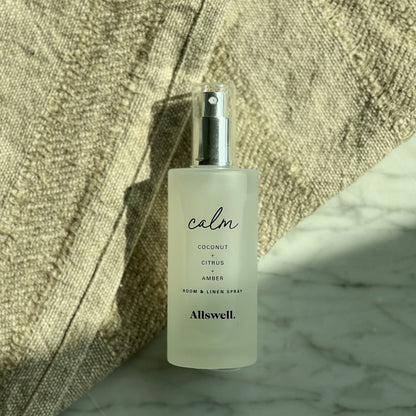 Allswell Calm (Coconut + Citrus + Amber) Scented Room & Linen Spray 3.4 Fl oz (100mL)