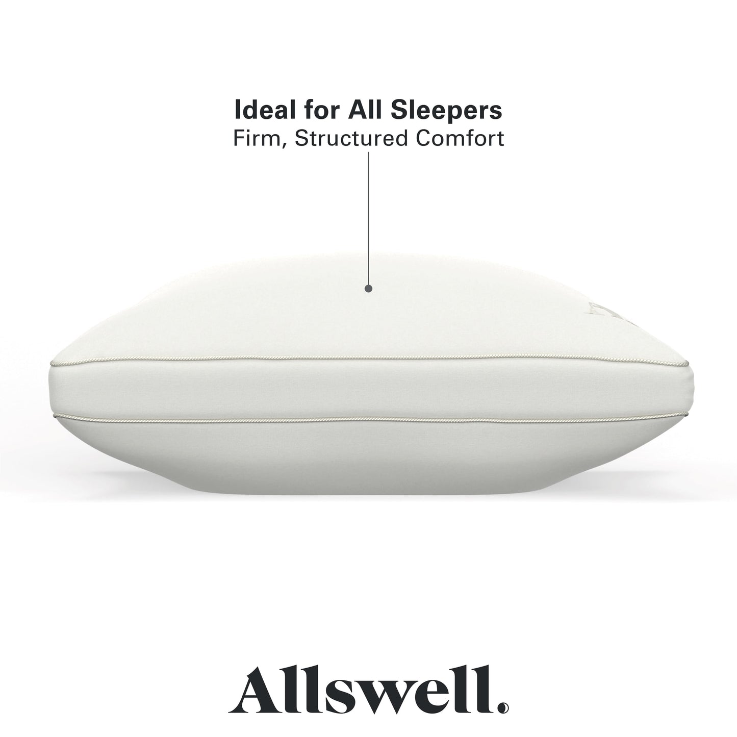 Allswell Down Alternative Bed Pillow - Standard/Queen, Firm, All Positions (1-Pack)