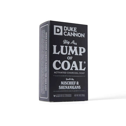 Duke Cannon Big Ass Lump of Coal Soap for Men – Holiday Bergamot & Black Pepper, 10 oz Bar Soap, Extra-Large Grooming Soap