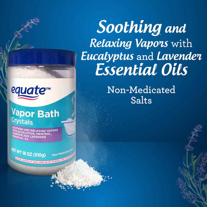 Equate Vapor Bath Crystals Non-Medicated Salts, 18 oz