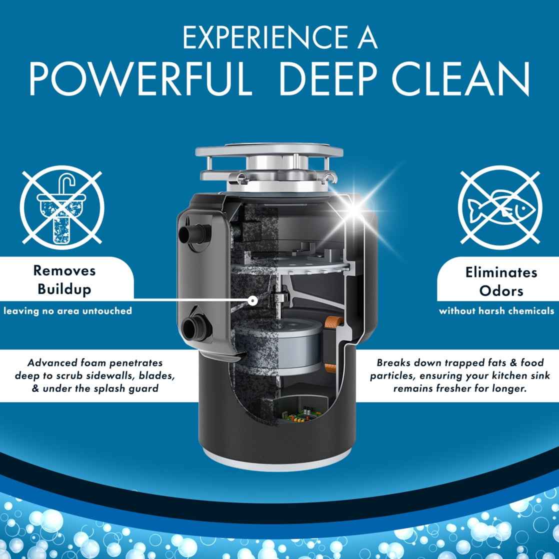 Glisten Disposer Care Cleaner – Lemon Scent, 4 Packets