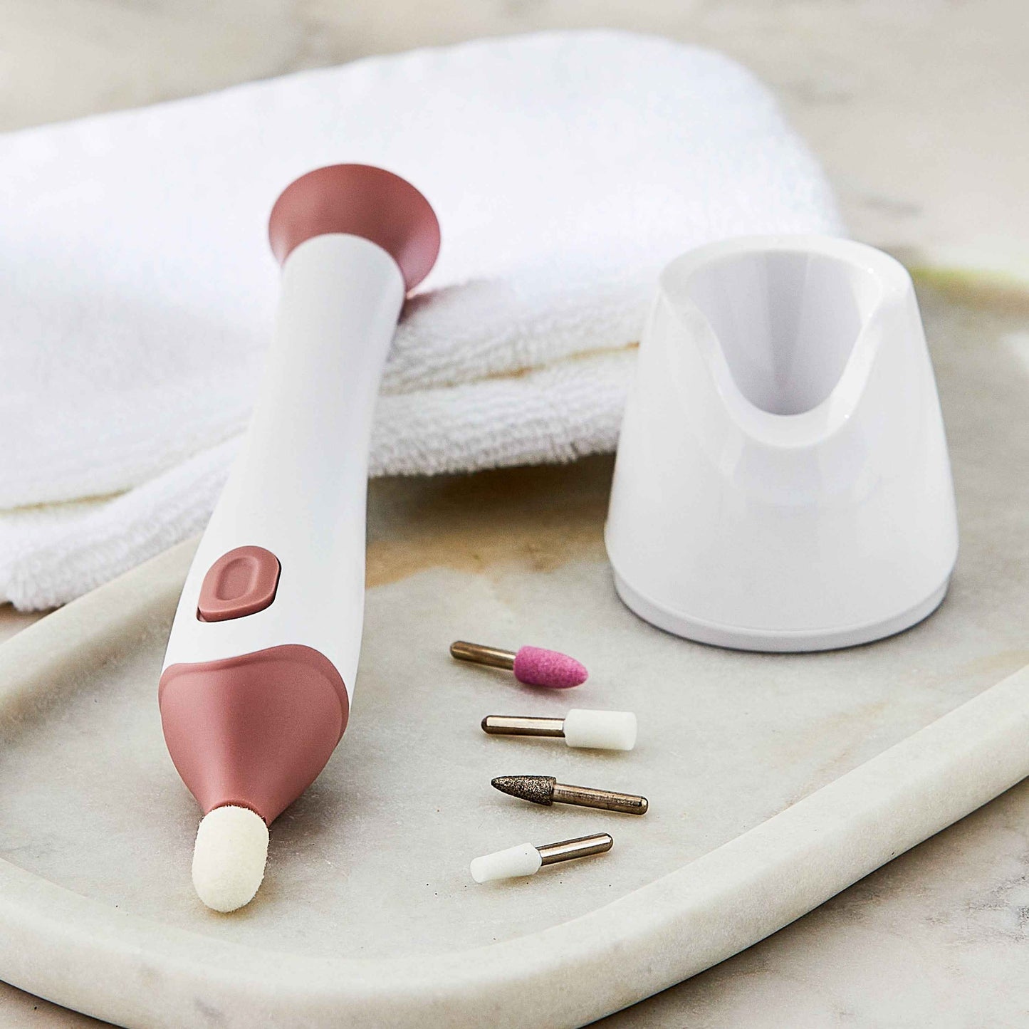 Equate Electric Total Nail Care System with 5 Attachments – Manicure & Pedicure Kit