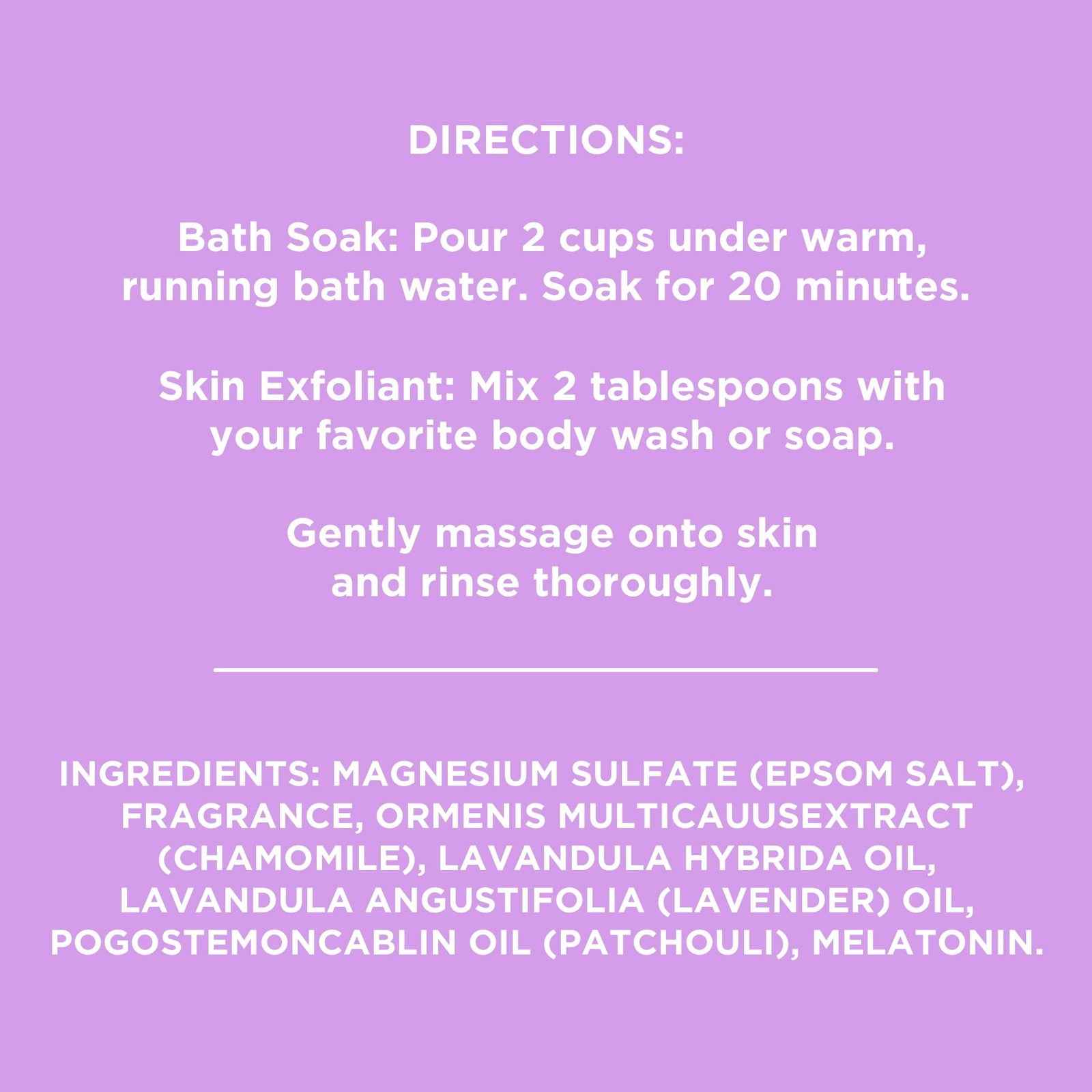 Equate Epsom Salt Bath Soak 3 lb – Melatonin for Sleep Support