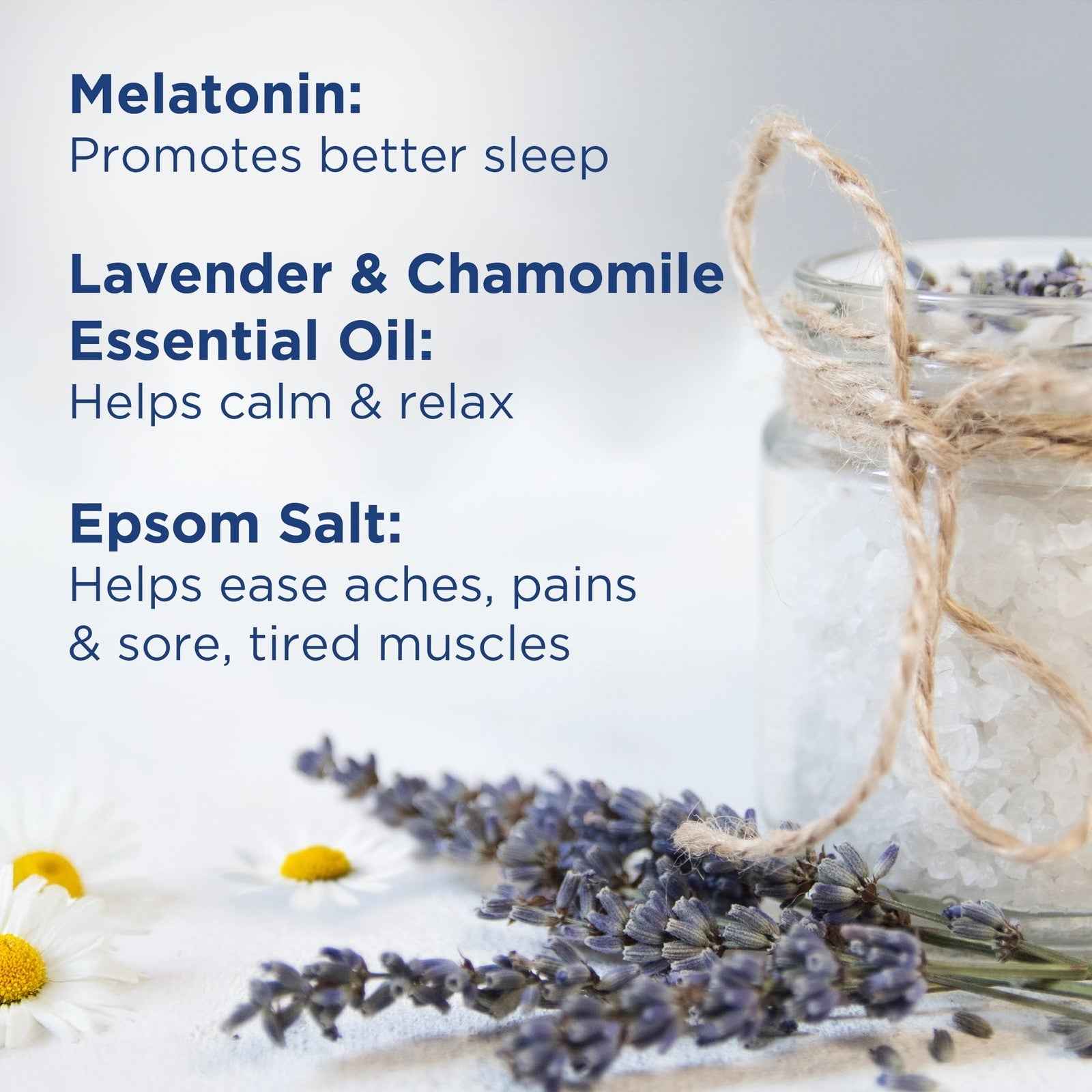 Equate Epsom Salt Bath Soak 3 lb – Melatonin for Sleep Support