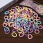 100Pcs Hair Bands for Children – Colorful Nylon Scrunchie Hair Ties, Elastic Hair Leagues for Girls