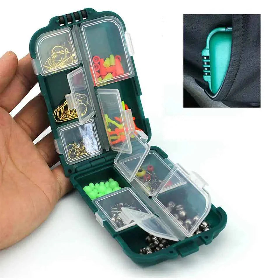 10-Grid Fishing Accessories Storage Box – Double-Sided